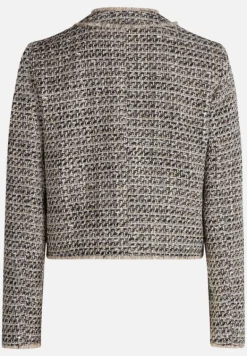 Betty Barclay Business Kleidung|Blazer*Blazer-Jacke mit Fransen Schwarz/Beige