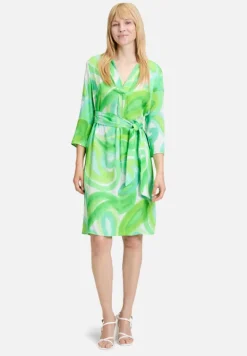 Betty Barclay Kleider*Blusenkleid mit Gürtel Cream/Green