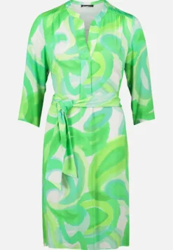 Betty Barclay Kleider*Blusenkleid mit Gürtel Cream/Green