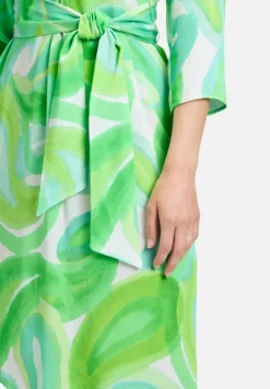 Betty Barclay Kleider*Blusenkleid mit Gürtel Cream/Green