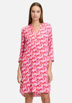 Betty Barclay Kleider*Blusenkleid mit Taschen Red/Beige