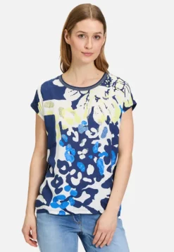 Betty Barclay Shirts*Blusenshirt mit Aufdruck Dunkelblau/Weiß