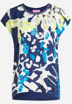 Betty Barclay Shirts*Blusenshirt mit Aufdruck Dunkelblau/Weiß