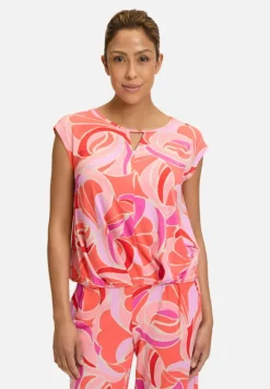 Betty Barclay Festliche Mode|Shirts*Blusenshirt mit Gummizug Red/Rosè