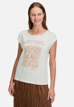 Betty Barclay Shirts*Blusenshirt mit U-Boot-Ausschnitt Patch White/Rosé
