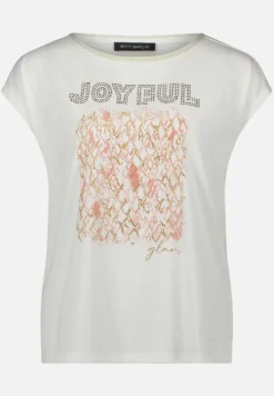 Betty Barclay Shirts*Blusenshirt mit U-Boot-Ausschnitt Patch White/Rosé
