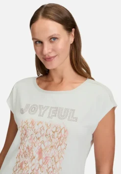 Betty Barclay Shirts*Blusenshirt mit U-Boot-Ausschnitt Patch White/Rosé