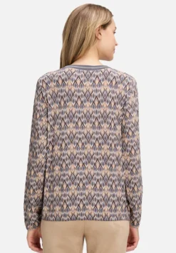 Betty Barclay Shirts*Blusenshirt mit V-Ausschnitt Grau/Beige