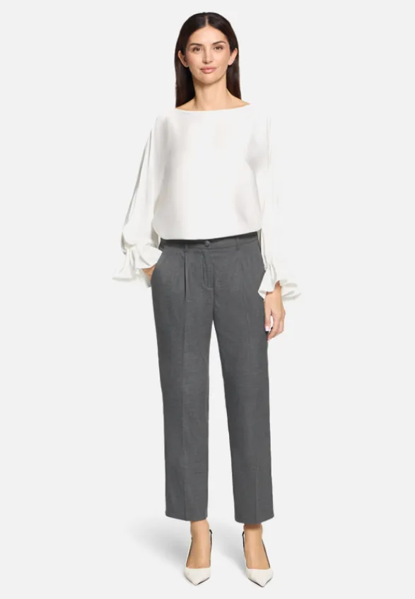 Betty Barclay Business Kleidung|Hosen*Casual-Hose mit Bügelfalte Mausgrau
