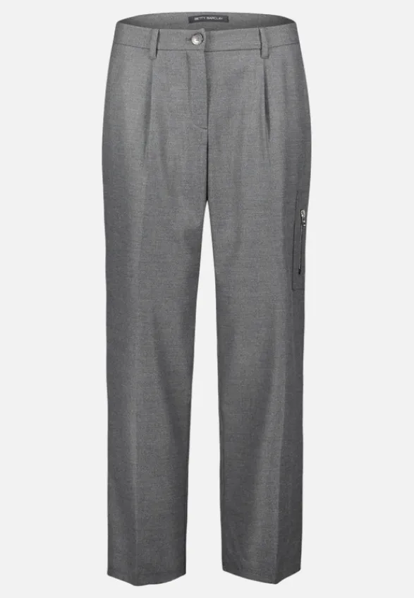 Betty Barclay Business Kleidung|Hosen*Casual-Hose mit Bügelfalte Mausgrau