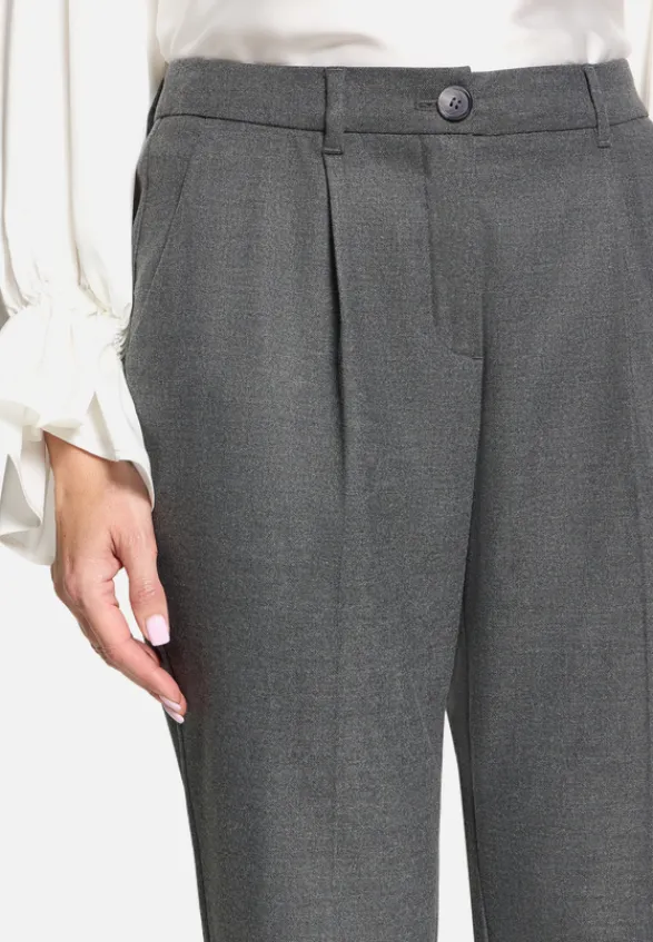 Betty Barclay Business Kleidung|Hosen*Casual-Hose mit Bügelfalte Mausgrau