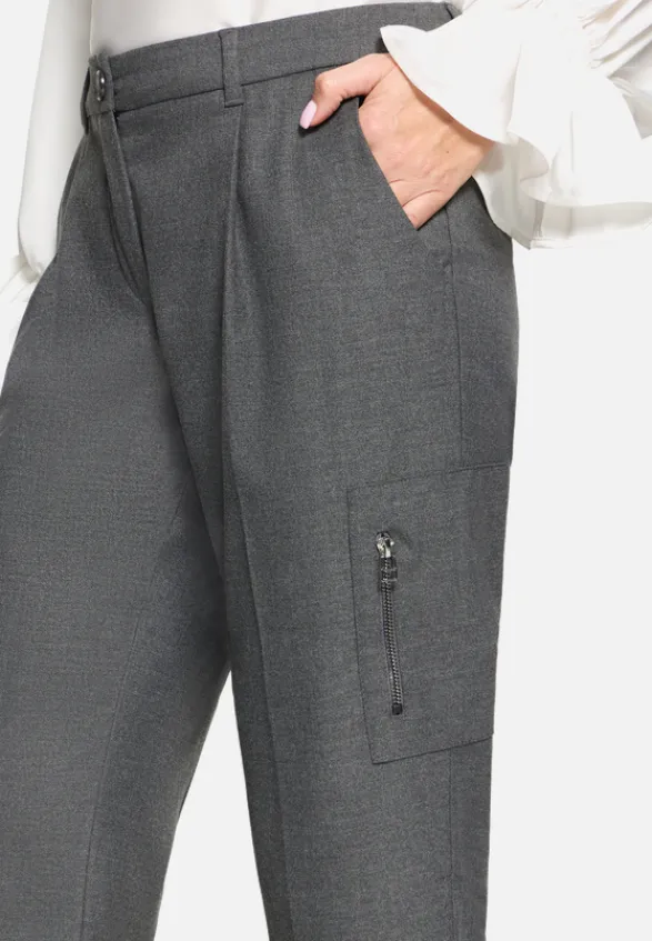 Betty Barclay Business Kleidung|Hosen*Casual-Hose mit Bügelfalte Mausgrau