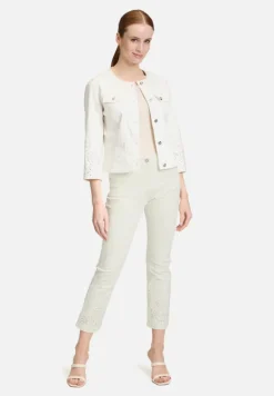 Betty Barclay Hosen*Casual-Hose mit Stickerei Rohweiß