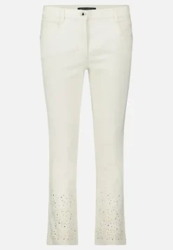 Betty Barclay Hosen*Casual-Hose mit Stickerei Rohweiß