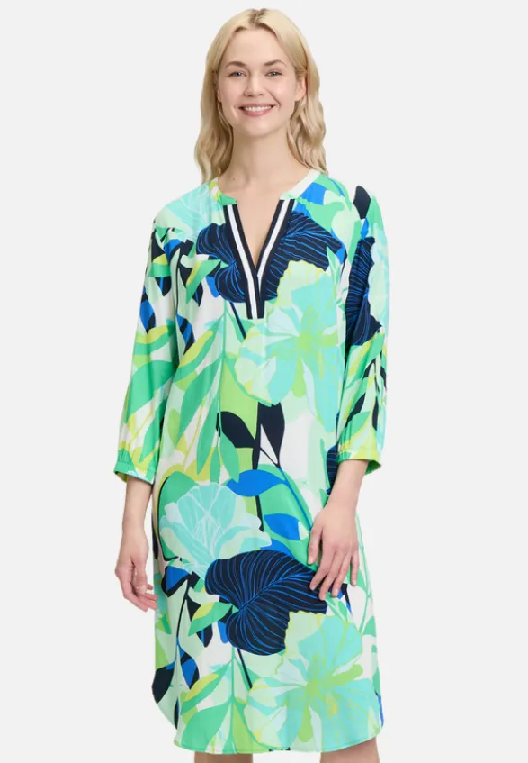 Betty Barclay Kleider*Casual-Kleid mit Stehkragen Green/Blue