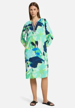 Betty Barclay Kleider*Casual-Kleid mit Stehkragen Green/Blue