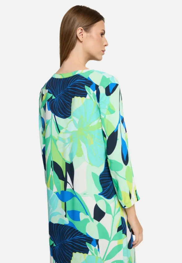 Betty Barclay Kleider*Casual-Kleid mit Stehkragen Green/Blue