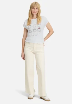 Betty Barclay Shirts*Casual-Shirt mit Aufdruck Patch White/Camel