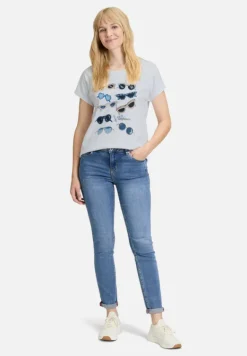 Betty Barclay Shirts*Casual-Shirt mit Aufdruck Patch White/Blue