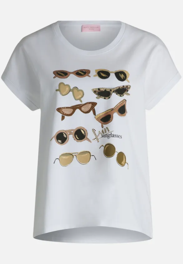 Betty Barclay Shirts*Casual-Shirt mit Aufdruck Patch White/Beige