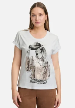 Betty Barclay Shirts*Casual-Shirt mit Ärmelaufschlag Patch White/Brown
