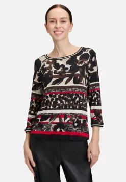 Betty Barclay Shirts*Casual-Shirt mit Tunnelzug Schwarz/Rot