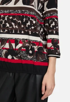 Betty Barclay Shirts*Casual-Shirt mit Tunnelzug Schwarz/Rot
