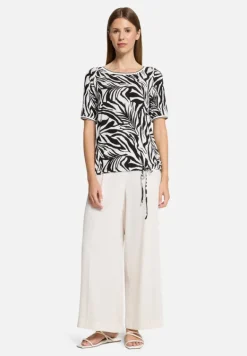 Betty Barclay Shirts*Casual-Shirt mit Tunnelzug Schwarz/Weiß