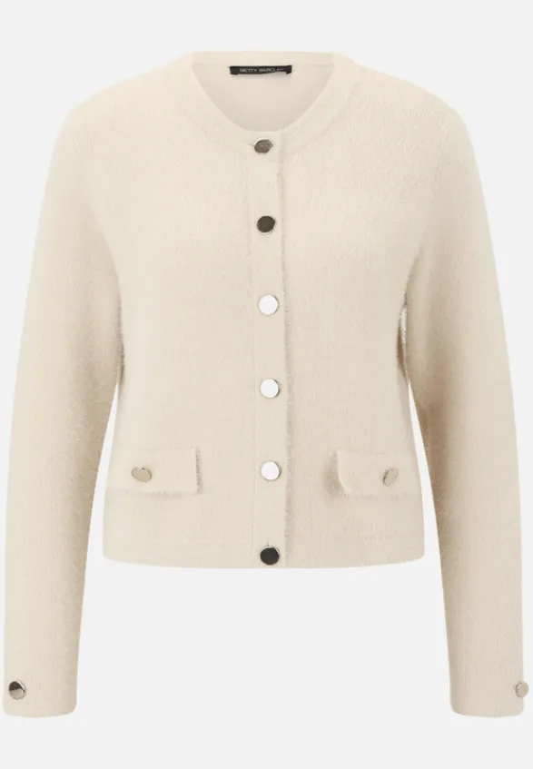 Betty Barclay Strick|Jacken*Casual-Strickjacke mit Knopfleiste beige