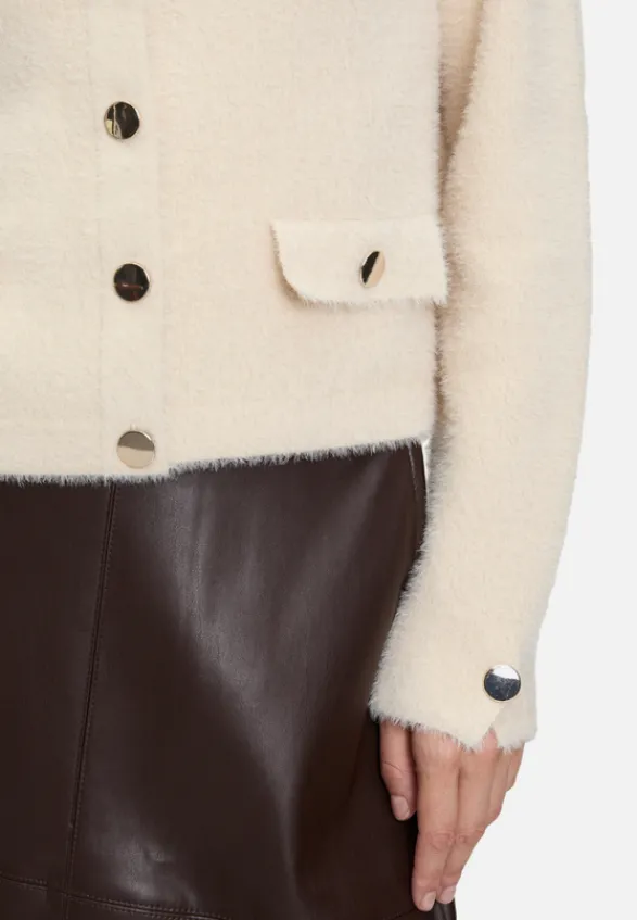 Betty Barclay Strick|Jacken*Casual-Strickjacke mit Knopfleiste beige