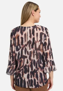 Betty Barclay Blusen*Chiffonbluse mit Print Dark Blue/Rosé