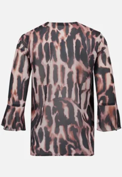 Betty Barclay Blusen*Chiffonbluse mit Print Dark Blue/Rosé
