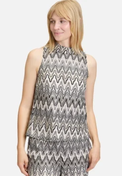 Betty Barclay Shirts*Crop-Top mit Stehkragen Weiß/Schwarz
