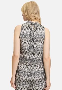 Betty Barclay Shirts*Crop-Top mit Stehkragen Weiß/Schwarz