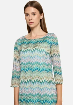 Betty Barclay Kleider*Etuikleid mit 3/4 Arm Khaki/Blau