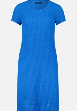 Betty Barclay Kleider*Etuikleid mit Rundhalsausschnitt mittelblau