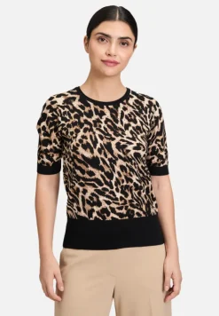 Betty Barclay Strick*Feinstrickpullover mit Animalprint Schwarz/Beige