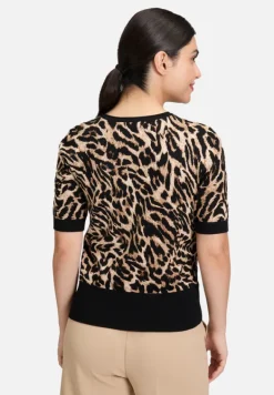Betty Barclay Strick*Feinstrickpullover mit Animalprint Schwarz/Beige