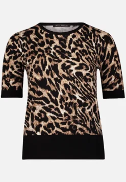 Betty Barclay Strick*Feinstrickpullover mit Animalprint Schwarz/Beige
