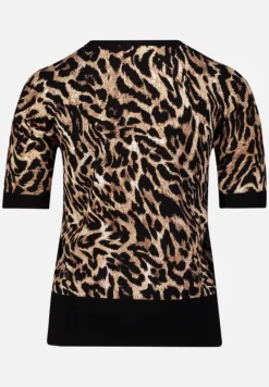 Betty Barclay Strick*Feinstrickpullover mit Animalprint Schwarz/Beige