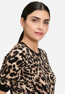 Betty Barclay Strick*Feinstrickpullover mit Animalprint Schwarz/Beige