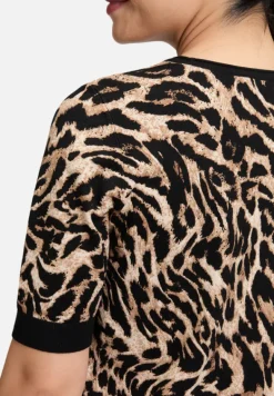 Betty Barclay Strick*Feinstrickpullover mit Animalprint Schwarz/Beige