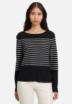 Betty Barclay Strick*Feinstrickpullover mit Eingrifftaschen Patch Black/Cream