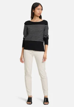 Betty Barclay Strick*Feinstrickpullover mit Eingrifftaschen Patch Black/Cream