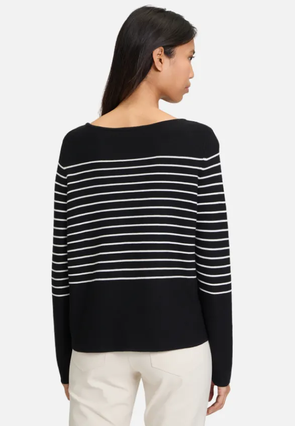Betty Barclay Strick*Feinstrickpullover mit Eingrifftaschen Patch Black/Cream