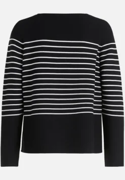 Betty Barclay Strick*Feinstrickpullover mit Eingrifftaschen Patch Black/Cream