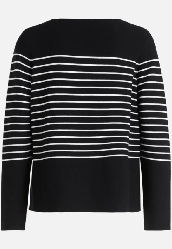 Betty Barclay Strick*Feinstrickpullover mit Eingrifftaschen Patch Black/Cream