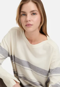 Betty Barclay Strick*Feinstrickpullover mit Lurexfaden Patch Cream/Grey