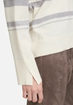 Betty Barclay Strick*Feinstrickpullover mit Lurexfaden Patch Cream/Grey