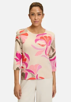 Betty Barclay Strick*Feinstrickpullover mit Print Nature/Red